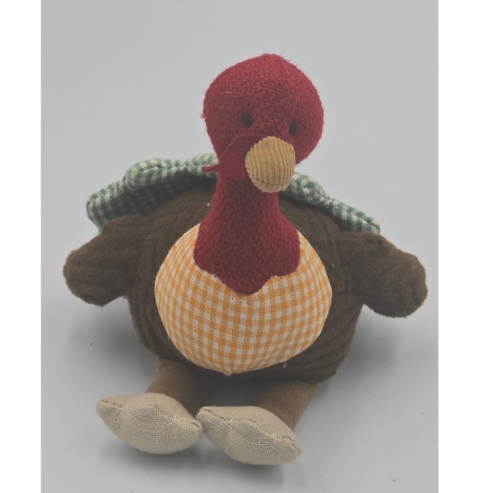 itle Vintage Gund "Gobbler" Turkey Plush Thanksgiving Fall Decor Beanbag, 6"
